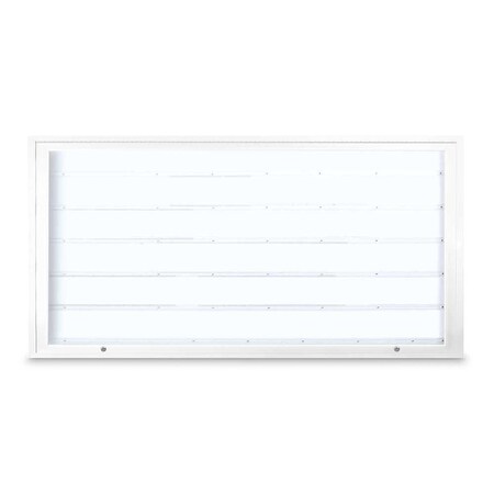 United Visual Products Corkboard, Triple Door, Radius Frame, 72x48", White/Summer Tan Forbo UV70055-WHITE-FORBO